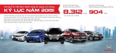 Honda Ô tô Việt Nam thành công ấn tượng với những kỷ lục năm 2015