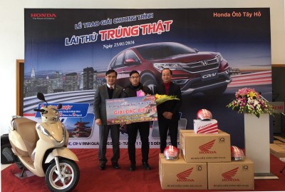 Công ty Honda Việt Nam công bố kết quả Rút thăm trúng thưởng dành cho khách hàng tham gia chương trình “Lái thử trúng thật”