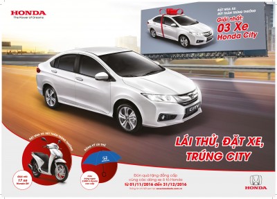 “Lái thử, trúng thật” – Trải nghiệm “Niềm vui cầm lái” các sản phẩm ô tô Honda mới nhất cùng cơ hội trúng thưởng Honda City hấp dẫn!