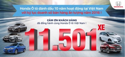 Honda ô tô đánh dấu 10 năm hoạt động tại Việt Nam với kỷ lục ấn tượng